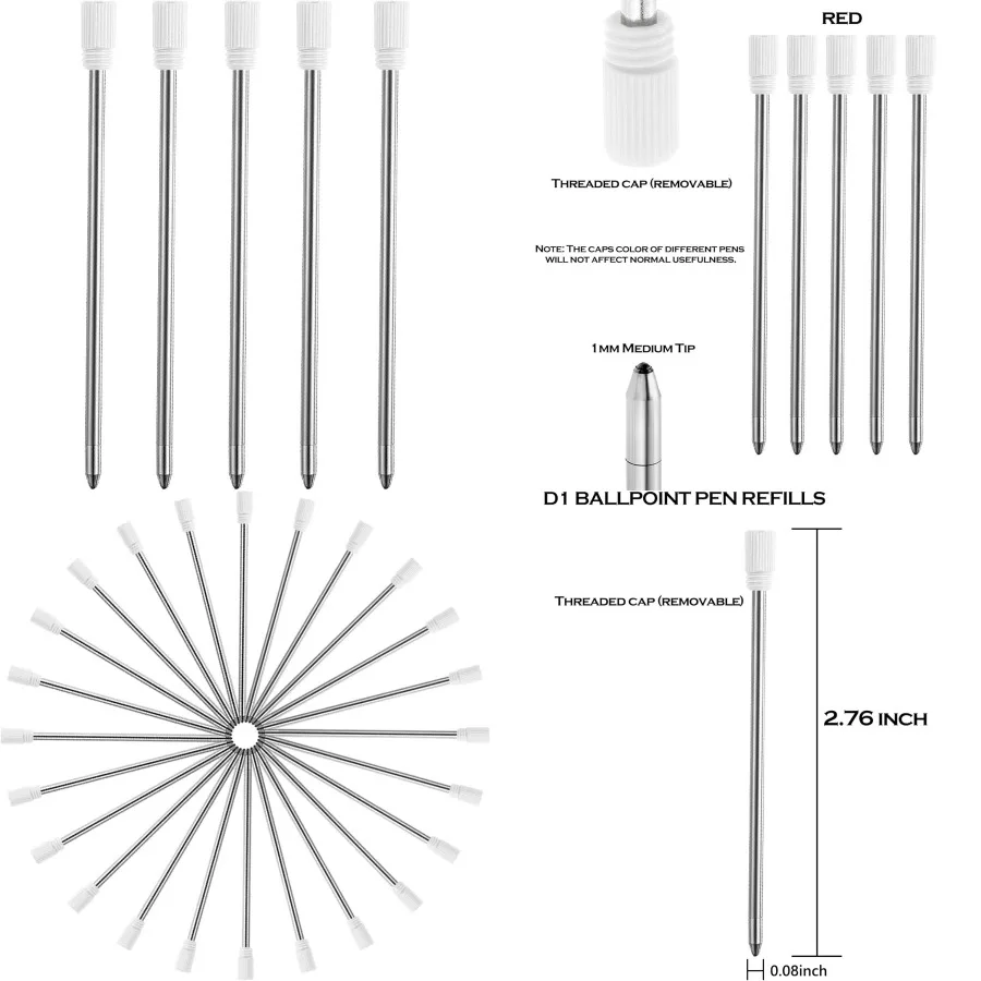 

Металлический стержень для шариковой ручки DUNBONG D1 для многофункциональной ручки, красный, упаковка из 5 шт., идеально подходит для офиса и школы. Высококачественная гладка.