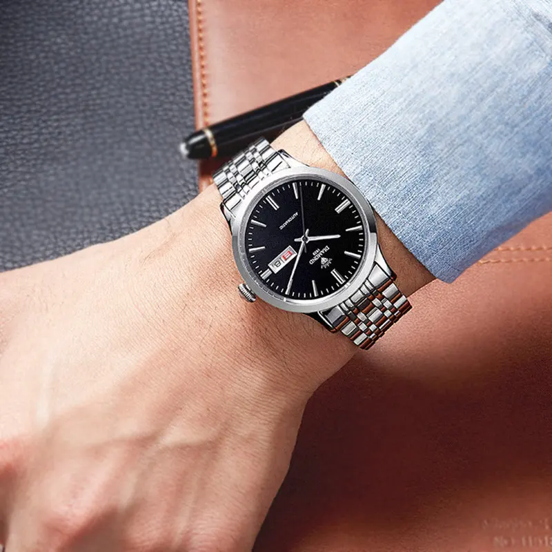 Men's Automatic Mechanical Double Calendar in The Elderly Watch Men's  To Father