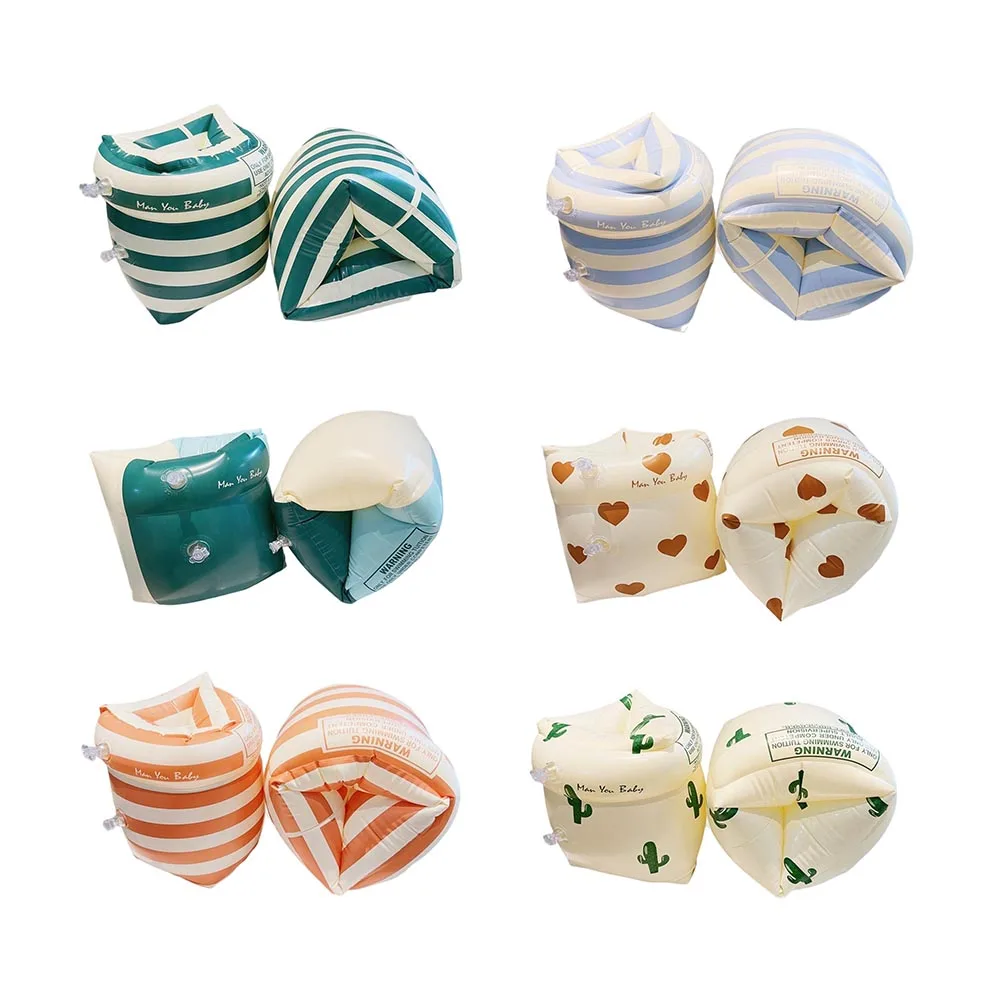 

1 пара плавучих рукавов для плавания, двойная подушка безопасности, надувные плавающие рукава, круглые рукава с принтом, аксессуары для плавания для взрослых и детей