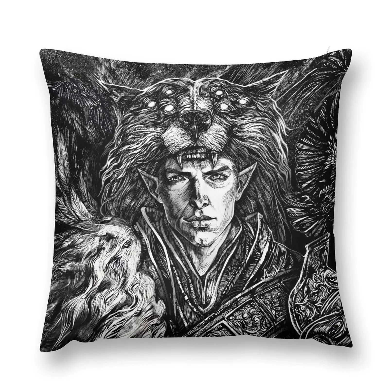 The Trespasser - Dragon Age Throw Pillow bed pillows Sofas Covers pillows decor home Plaid Sofa pillow