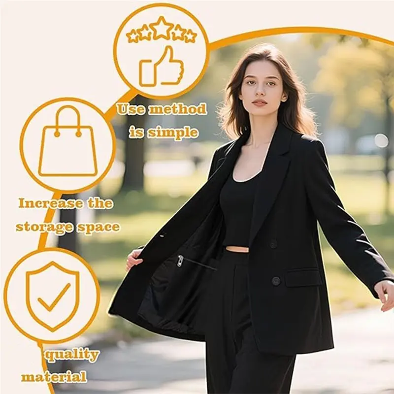 Sew On Pockets For Clothing, Secure Side Pocket For Mastectomy Recovery And Travel-LICG