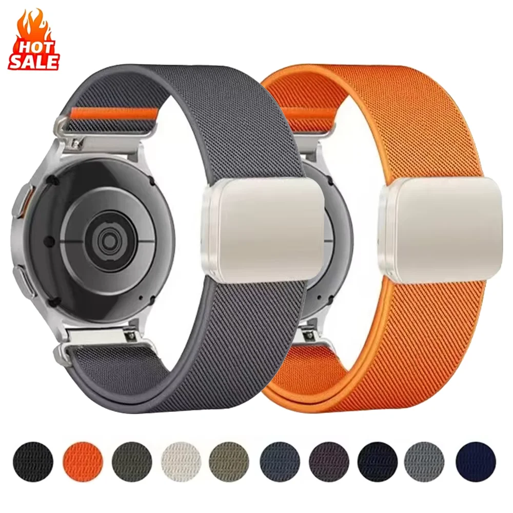 

Универсальные ремешки для часов 20 мм 22 мм для Amazfit GTR 3/gtr 4/gtr 2/gts 4/Bip 6, нейлоновый магнитный браслет Amazfit active 2/Гепард, ремешок