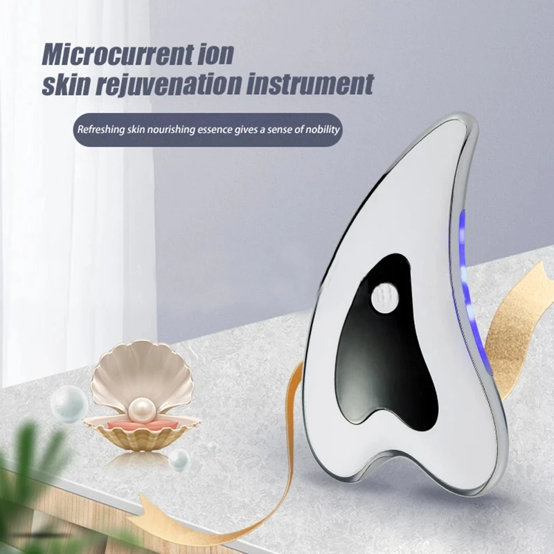 Microcurrent Face Lift Machine USB Charge Electric Guasha Massage Scraping Galvanic Beauty Skin Lifting Facial Body Massager