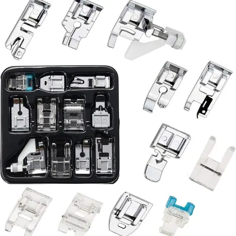 Presser Feet Set 11Pcs Snap On Sewing Machine Foot for Home Low Shank Sewing Machine Use Presser Foot Feet Kit Tool Accessories