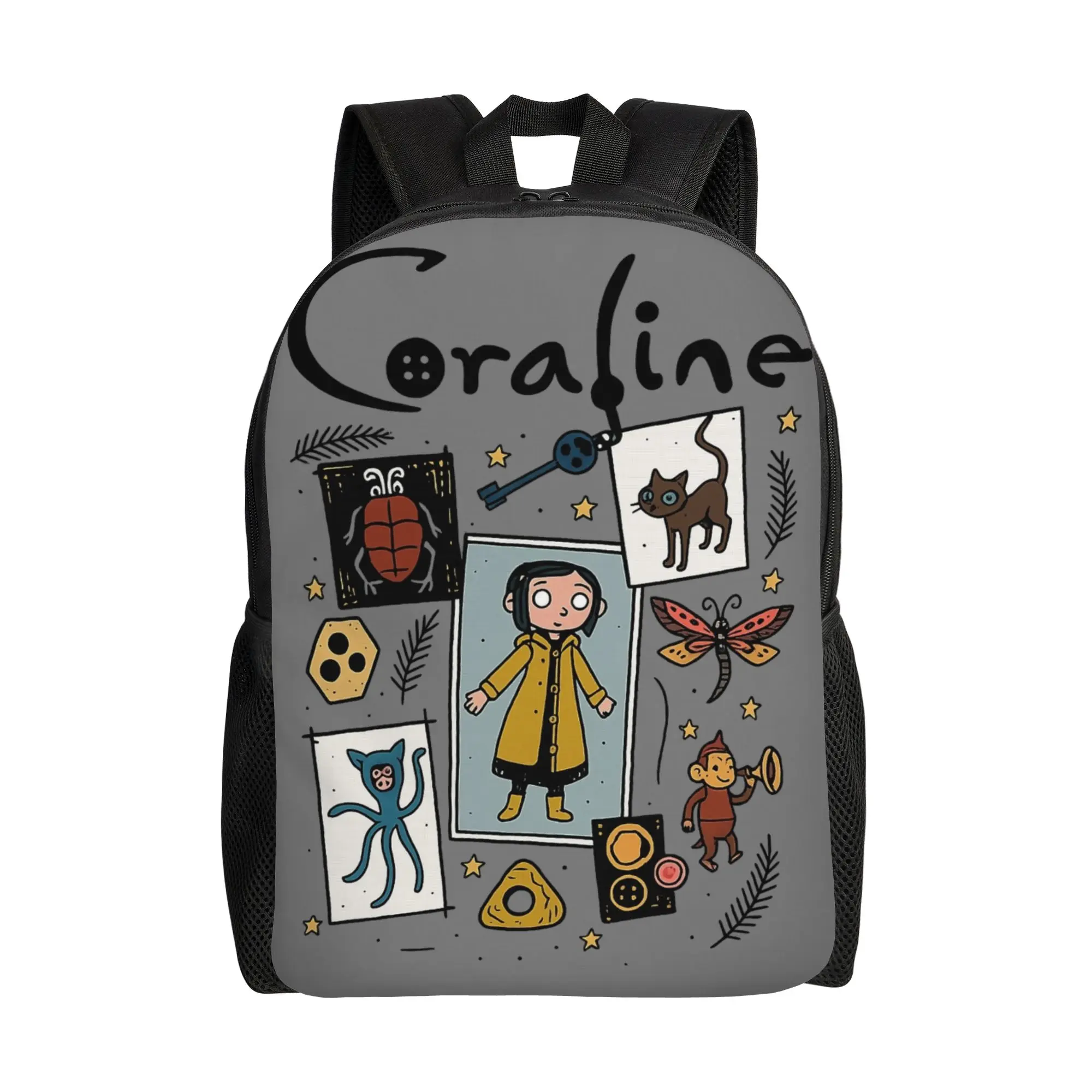 

Coraline Teenage Backpack with Pocket High School Business Daypack for Men Women College Shoulder Bag