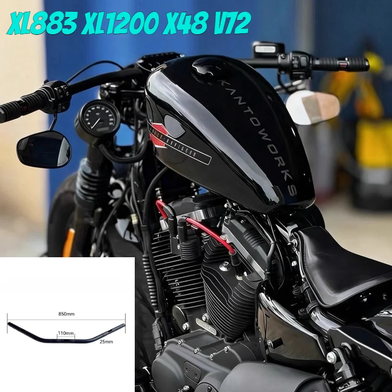 

25MM Motorcycle 1'' Drag Bar for Harley Sportster XL883 XL1200 X48 V72 Superlow 883L 883 1200 48 72 Handlebar Accessories
