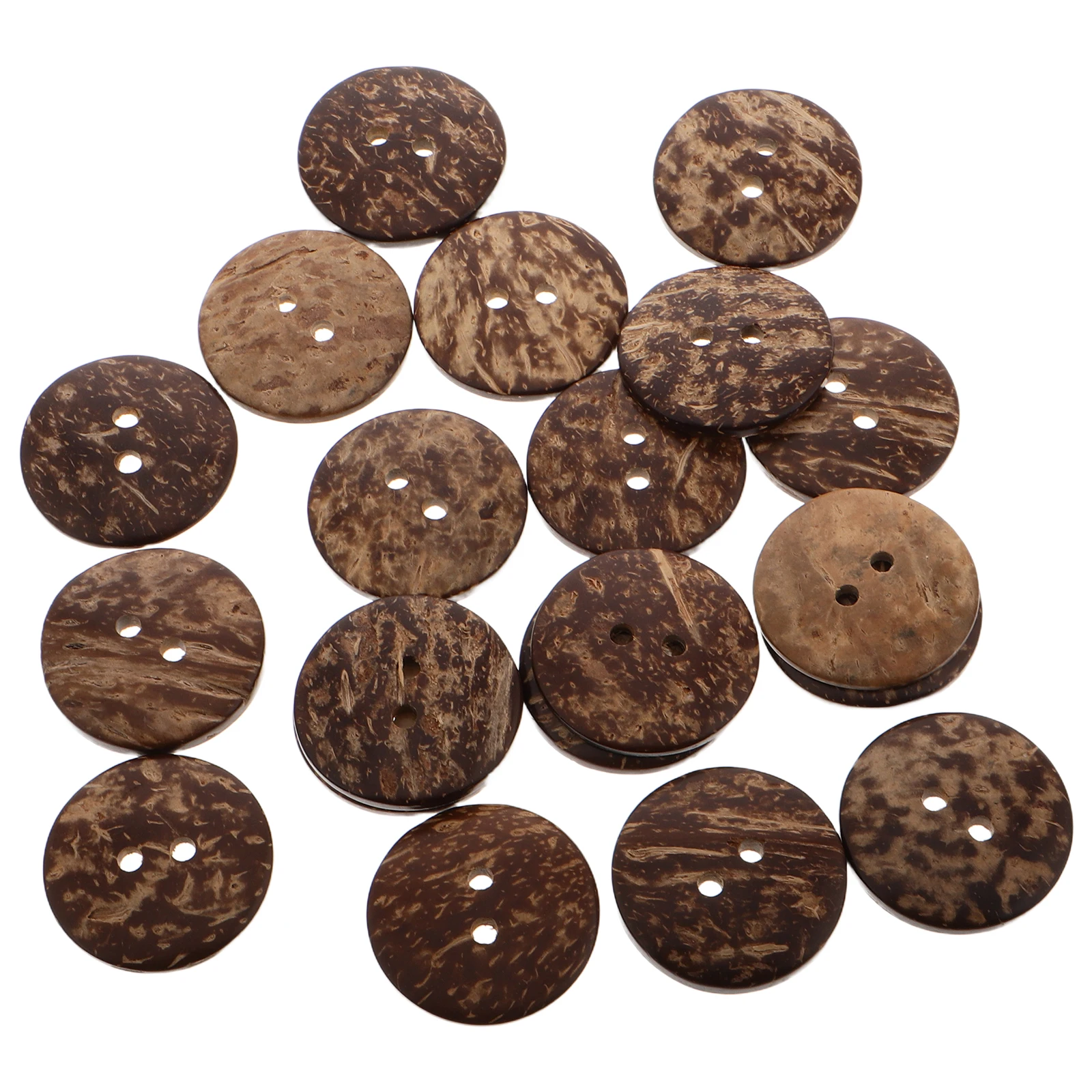 

20 Pcs Coconut Buttons Shirt Decorate for Jackets Women Crafts Clothes Shell Women's Round Sewing