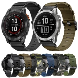 Breathable Nylon Strap for Garmin Fenix 7/7Pro/7X/6X/6 Pro/5X/5 Plus/Epix WristStrap Replaceable Bracelet 22 26MM Band Watchband