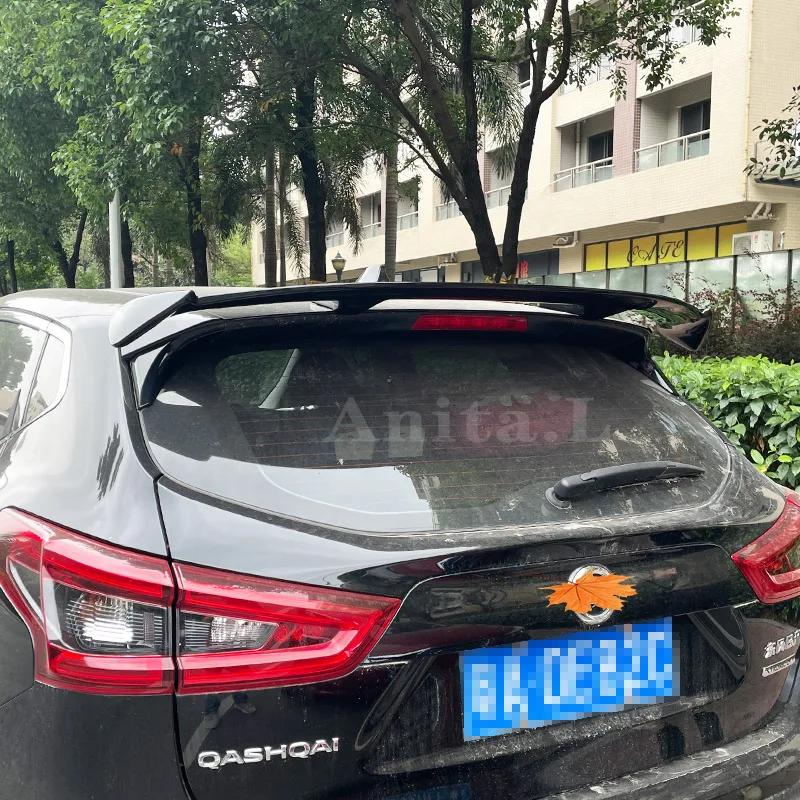 

Rear Roof Lip Spoiler For Nissan Qashqai 2014-2019 Hatchback Spoiler High Quality ABS Plastic Gloosy Black Tail Wing Car Styling