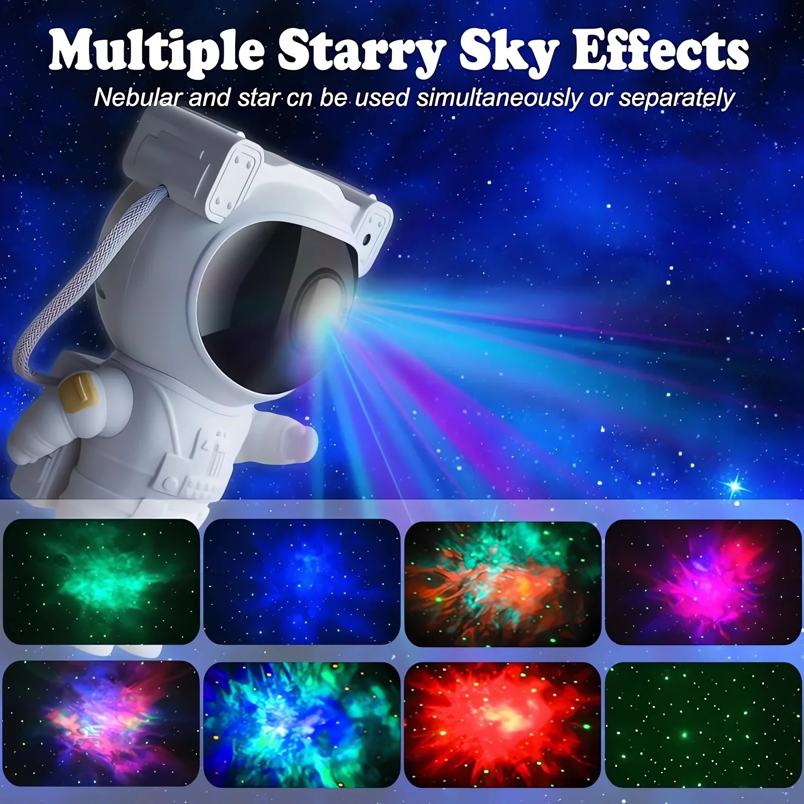 Star Projector Galaxy Night Light Astronaut Starry Nebula Ceiling LED Lamp Gift for Kids Adults for Bedroom Birthdays Christmas