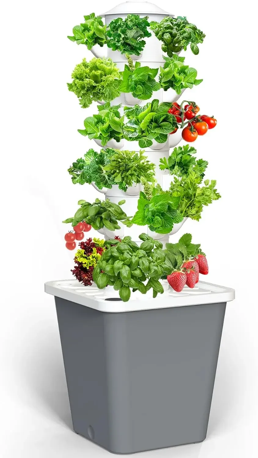 BestsellerHydroponics Growing System, 30-Plant Indoor Hydroponic Tower with Timer and Pump System, Plants Germination Kit, Verti
