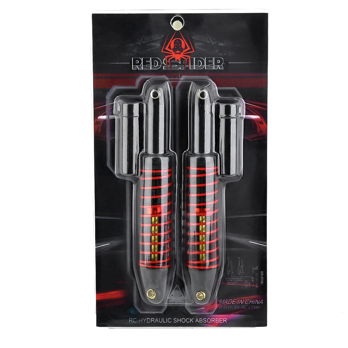 Amortisseur à pression négative en métal, double amortisseur pour pièces de voiture 1/10 RC camion chenille SCX10 TRX-4 D90 R100, 2 pièces