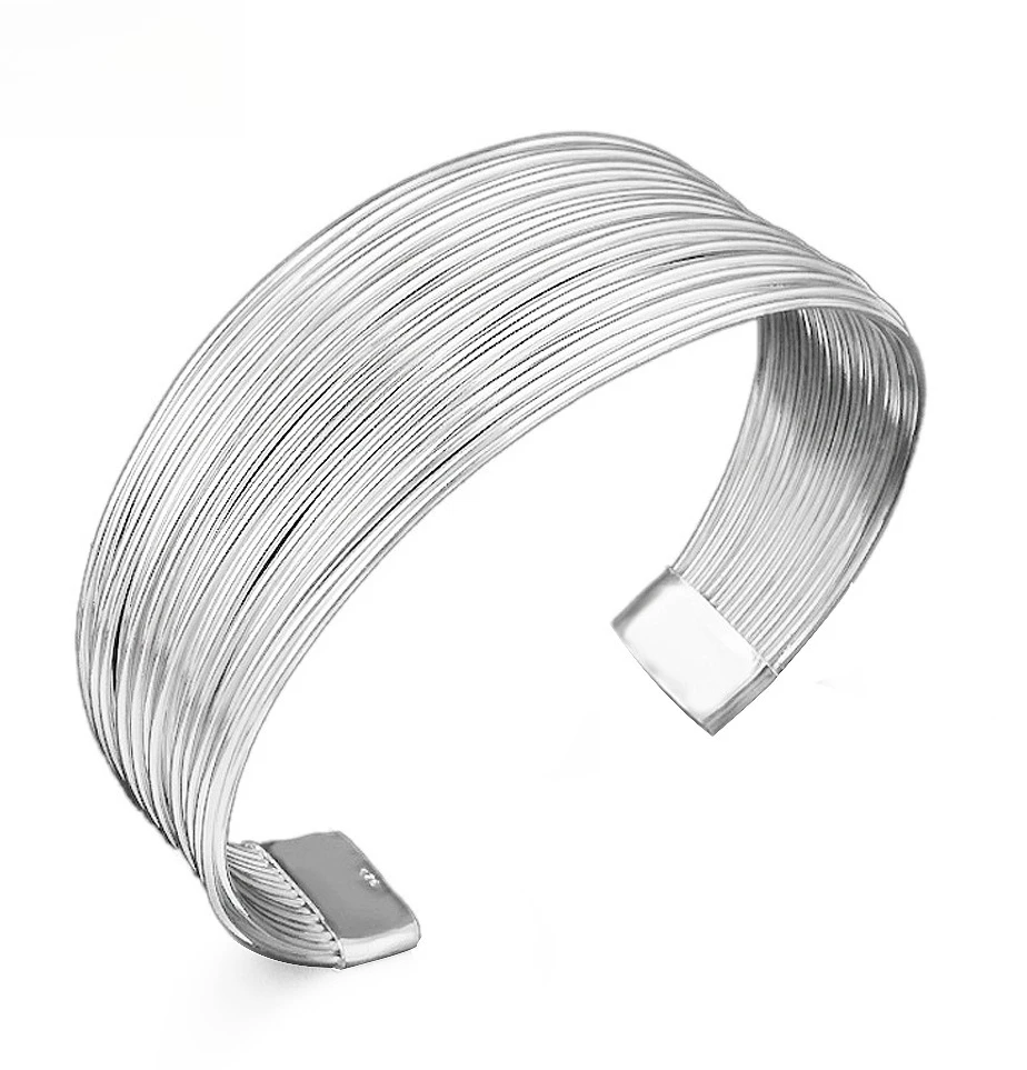 

925 Sterling Silver Bracelet Opening Bangle For Women Man Jewelry For Daily Wear and Fashion Party Accessories