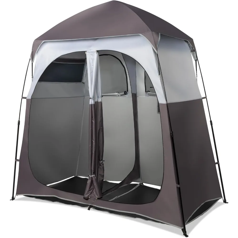 

2 Room Shower Tent, 7.5 Ft Instant Pop Up Shelter with Carrying Bag, Privacy Changing Room Tent