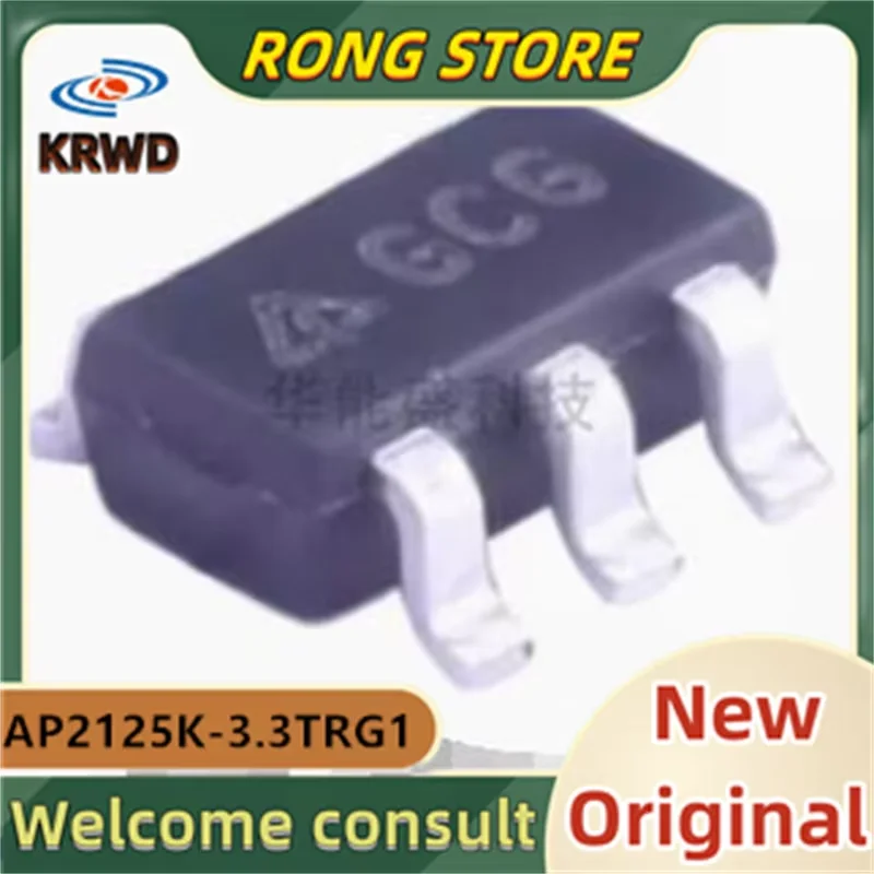 (20 قطعة/50 قطعة/100 قطعة) GCG 6C6 جديدة ومبتكرة رقاقة IC AP2125K-3.3TRG1 AP2125K-3.3 AP2125K SOT23-5