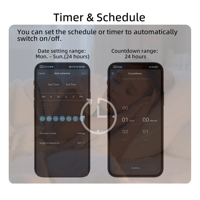 ABMF-Tuya Wifi Temperatur Schalter Sensor 2,4G Wifi Temperatur Schalter Sensor Smart Switch Mit 2M Temperatur Sonde