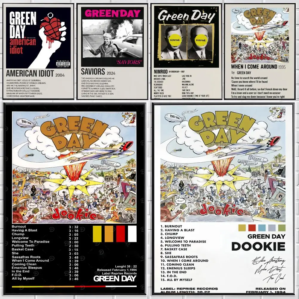 Rock Band G-Green D-Day Poster Stylish Wall Art for Bedroom Living Room Bar Café Home Decor Gift