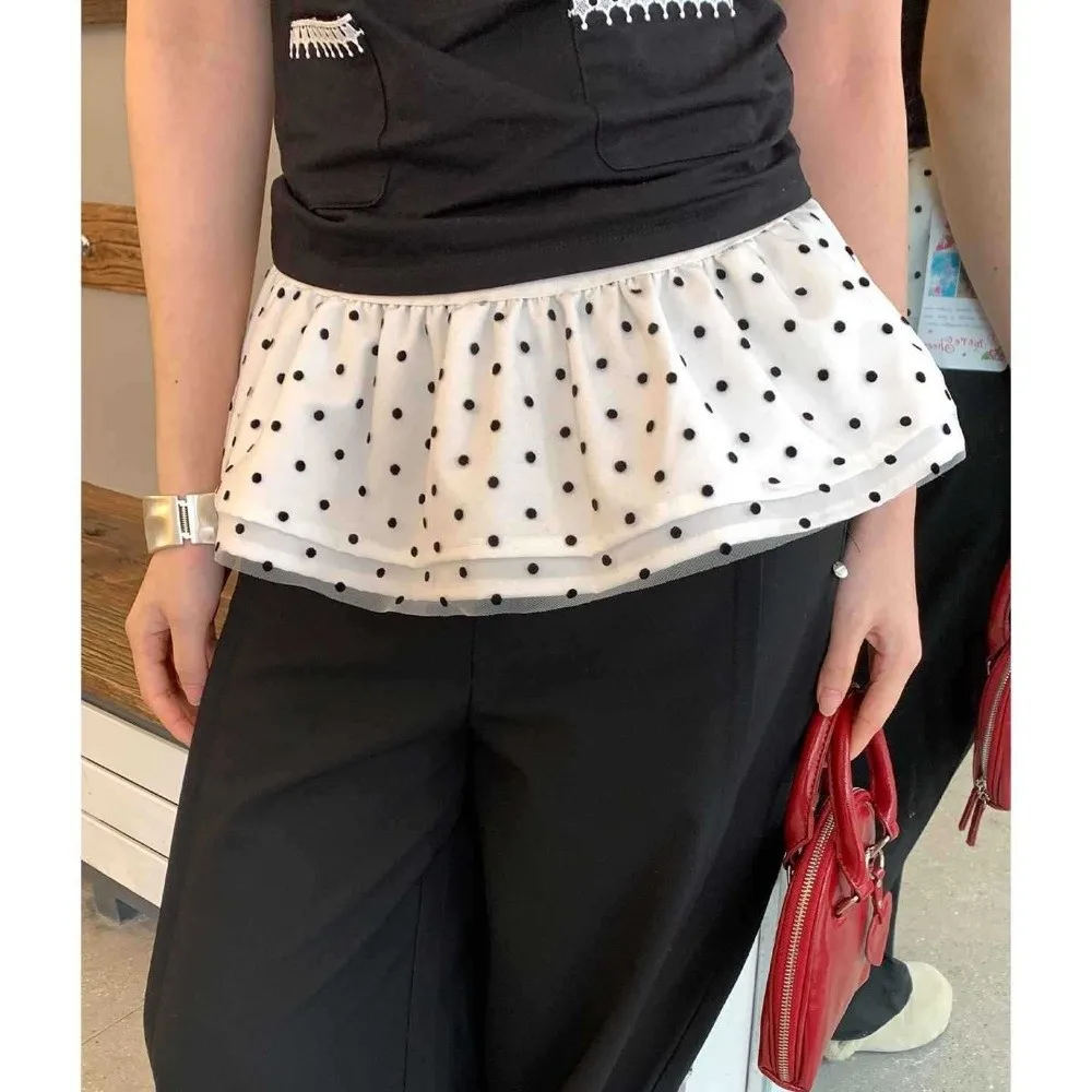 saia-feminina-com-estampa-de-poa-design-em-camadas-versatil-franzida-meia-saia-moda-feminina