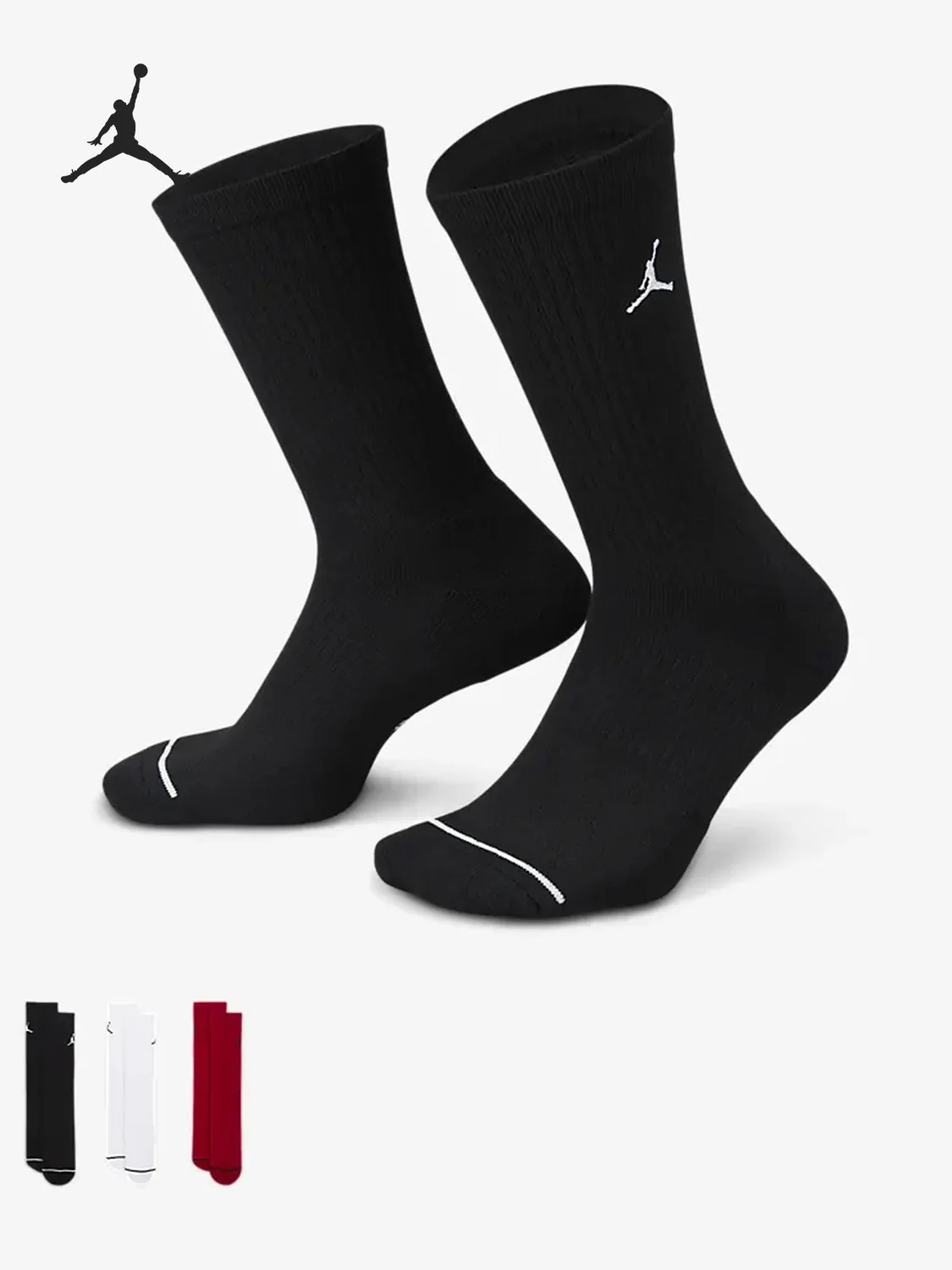 

Nike Authentic Air Jordan Men's Women's Simple Sports Socks Three Pairs Pack DX9632-902