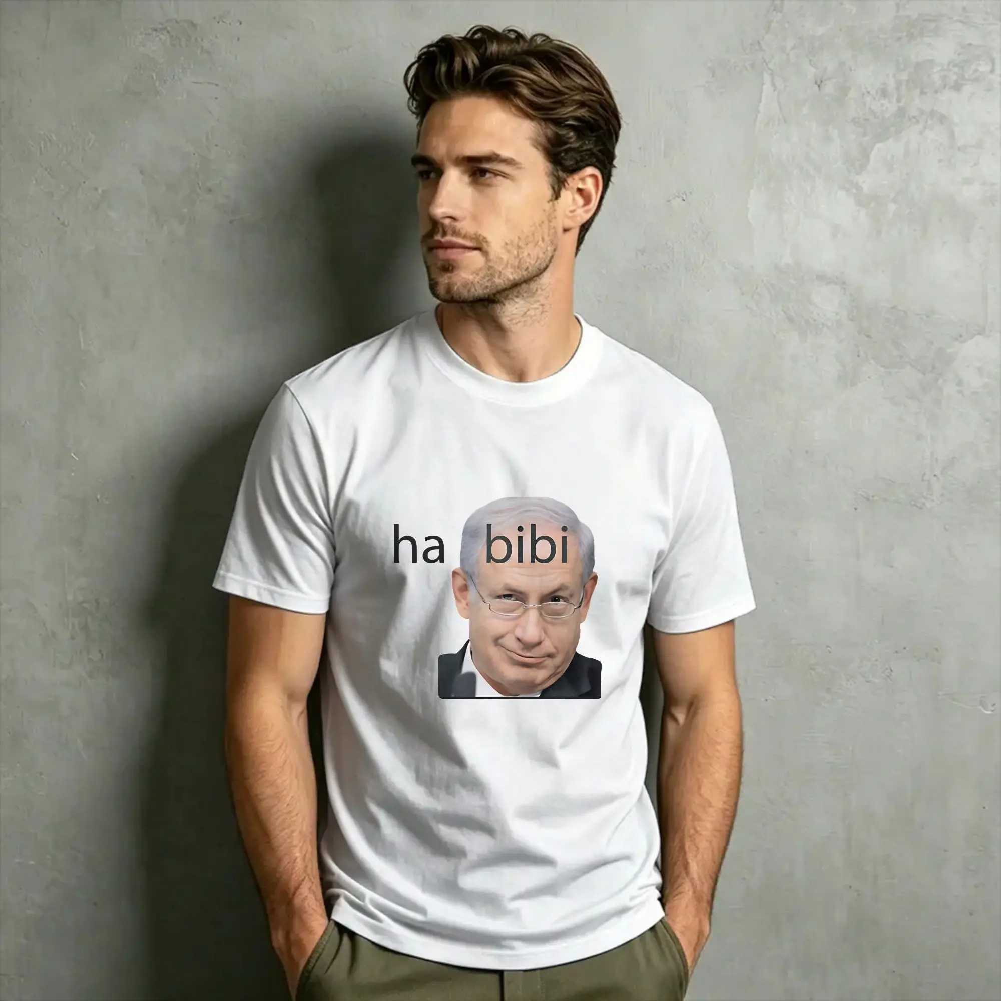 Novelty Benjamin Netanyahu T-Shirts Men O Neck Pure Cotton T Shirt bibi Short Sleeve Tees Gift Idea Clothes