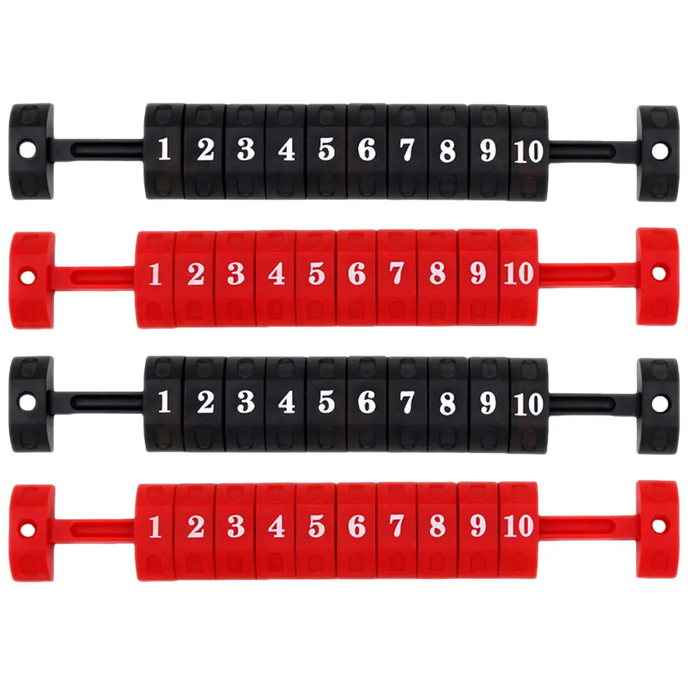 

4Pcs Foosball Score Counter Table Football Scoring Unit Black Red Multipurpose Foosball Replacement Score Markers Desktop Game
