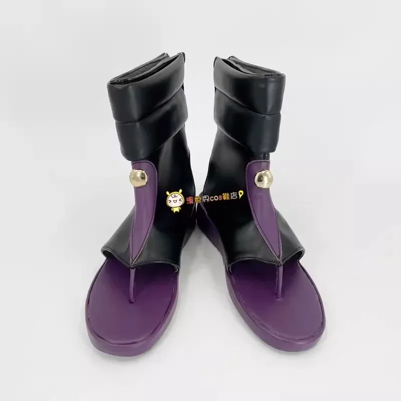 Game LOL Vex Cosplay Shoes League of Legends Purple Short Boots Vex Cosplay Costume Prop Shoes for Halloween Party Accessories