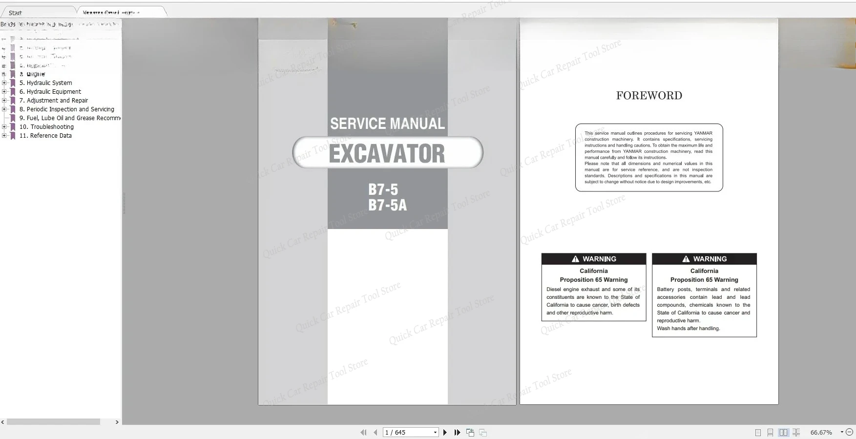 AutoCD Heavy Equipment 10.7GB Full Service & Part Manuals DVD PDF 2020 for Yanmar