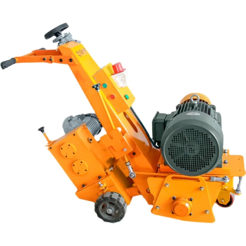 Electric concrete floor milling machine, asphalt pavement diesel slag removal and chiseling machine, small cement plower