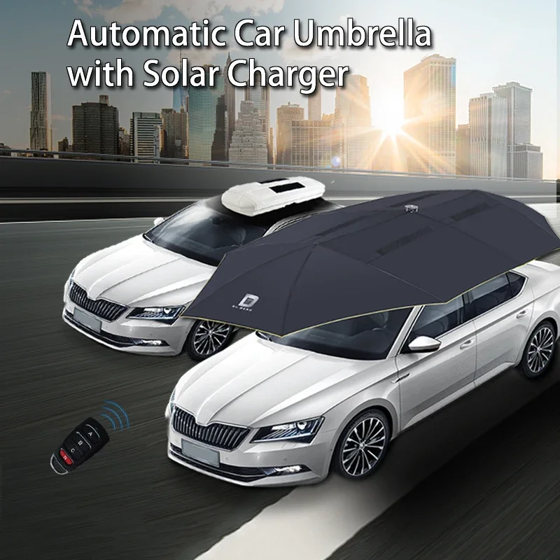 Factory Sale 4.0M Portable Automatic Car Sunshade Tents Electric Mainiu Car Umbrella For Suv