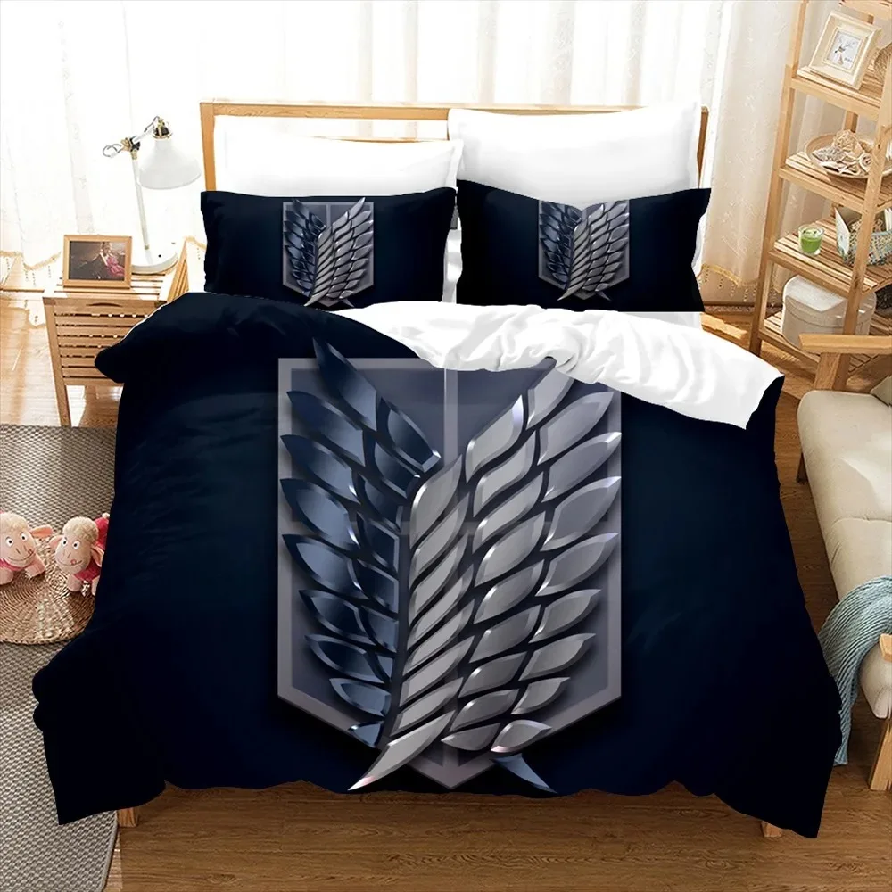 タイタン布団カバーアニメ漫画寝具セット男の子女の子寝室の装飾キッズギフトシングルダブルサイズ