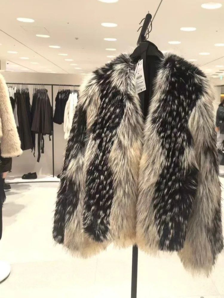 وصل حديثًا لشتاء 2025 معطف نسائي بياقة ort Jaet من الفرو الصناعي بتأثير الدفء معطف Ne ملابس خارجية نسائية ملمس مميز #3