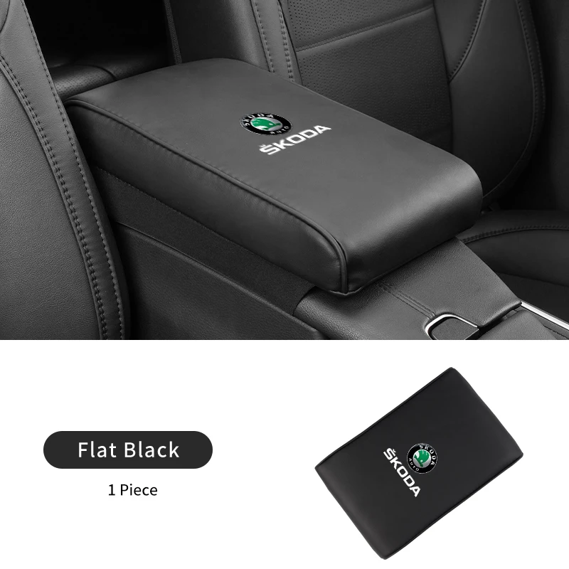 Car Armrest Box Cushion Console Protector Cover Accessories For Skoda Superb Rapid Octavia Kodiaq Fabia Derivative Karoq Kamiq