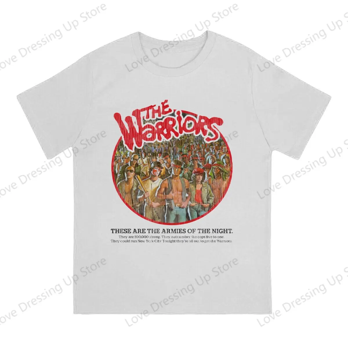 Camiseta 100% de algodón The Warriors Walter Hill Thriller Action, camiseta para hombre The Warriors desgastados, pantalón corto informal transpirable de manga