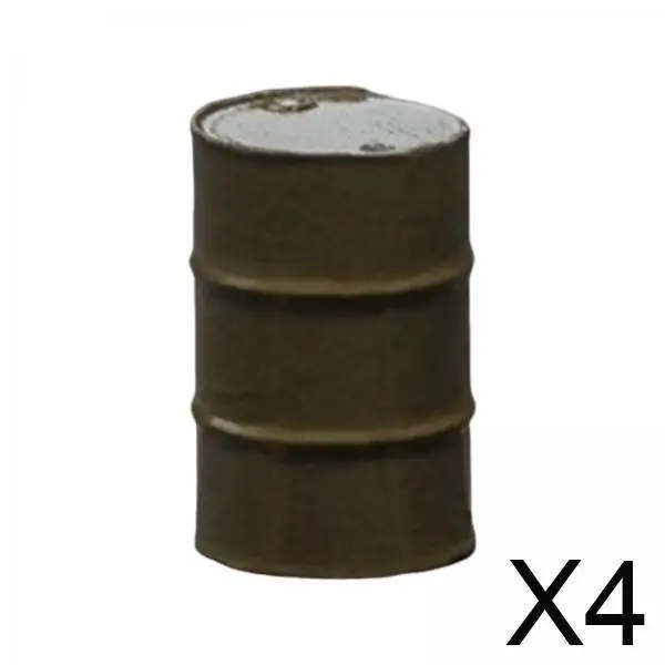 

Hand Painted 1/64 Resin Miniature Model Oil Barrel Dollhouse Ornaments Vehicle Toy Props for Home Desktop Display