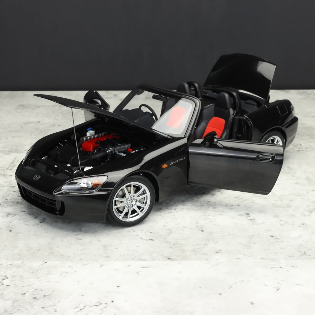 MH 1:18 S2000 AP2 con motor JDM simulación Edición Limitada Todo abierto aleación Metal estática modelo de coche juguete regalo