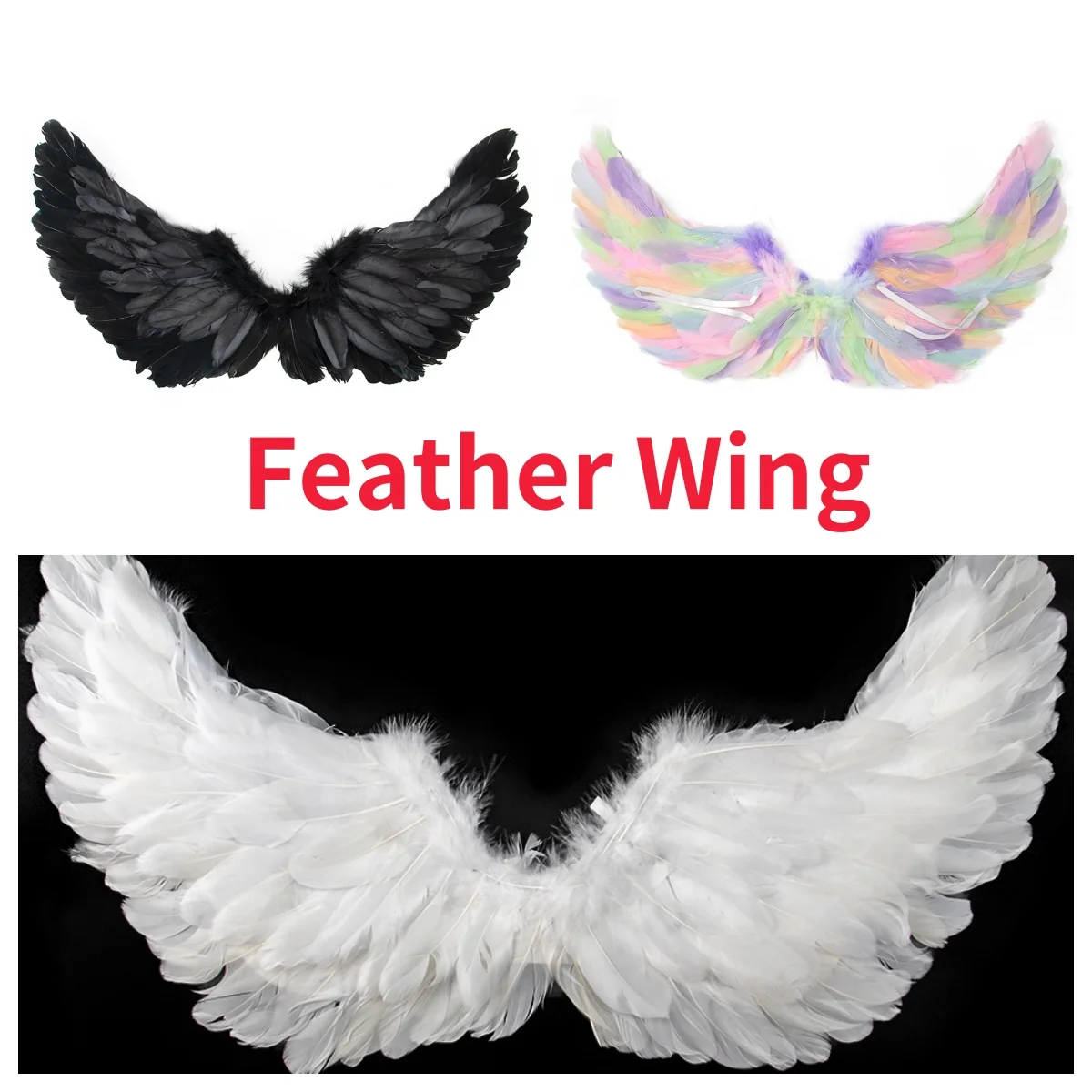 Angel Feather Wings Holiday Party Decoration Props Scene Layout Party Christmas Decor Kids Women Catwalk Performance Show Decor