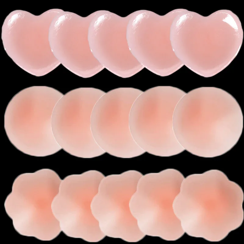 

Summer Reusable Invisible Self Adhesive Silicone Breast Chest Nipple Cover Wedding Bra Pads Petal Stickers Accessories