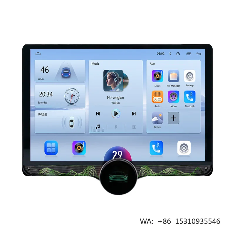 11.5 Inch Single Knob Universal Car GPS Navigation for Player Quad-Core Android CarPlay Radio Stereo DSP IPS -Enabled TV 1 Year
