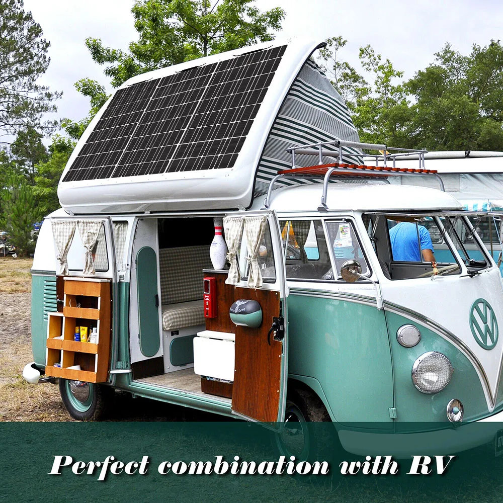12V Flexible Solar Panel Series (100W-600W), Mono Bendable Waterproof for RV Boat Marine Cabin