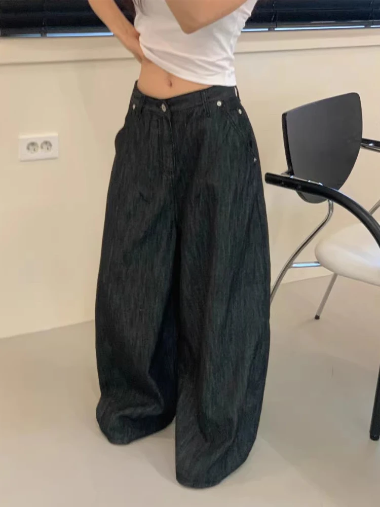 Hoge taille wijde pijpen jeans dames zomer nieuwe Koreaanse Sle Waed denim vloerlengte broek lange broek Koreaans systeem