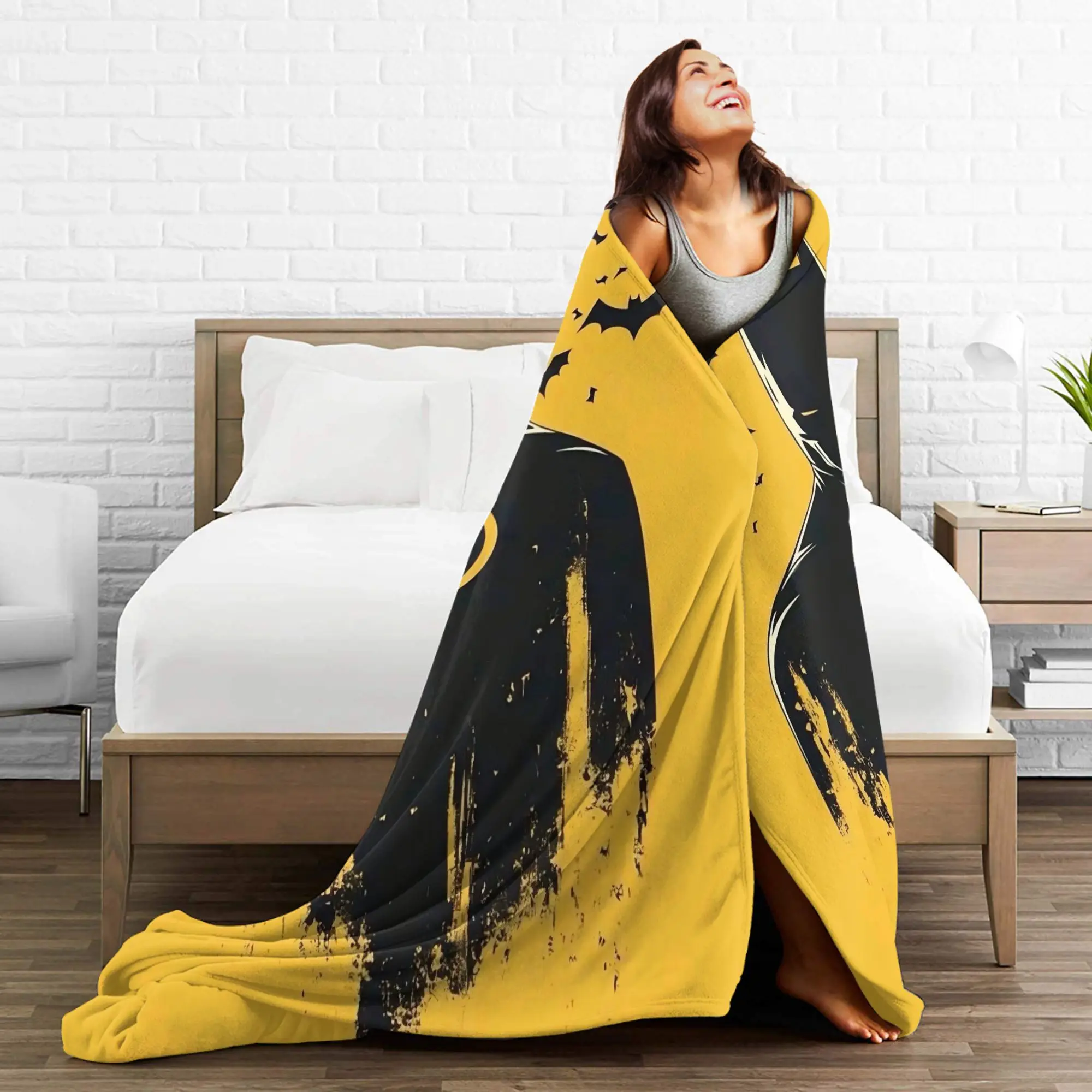 Bruce Wayne Batmans Blanket  Plush Throw Blankets Summer Air Conditioning Decoration Soft Warm Bedsprea, - view 6