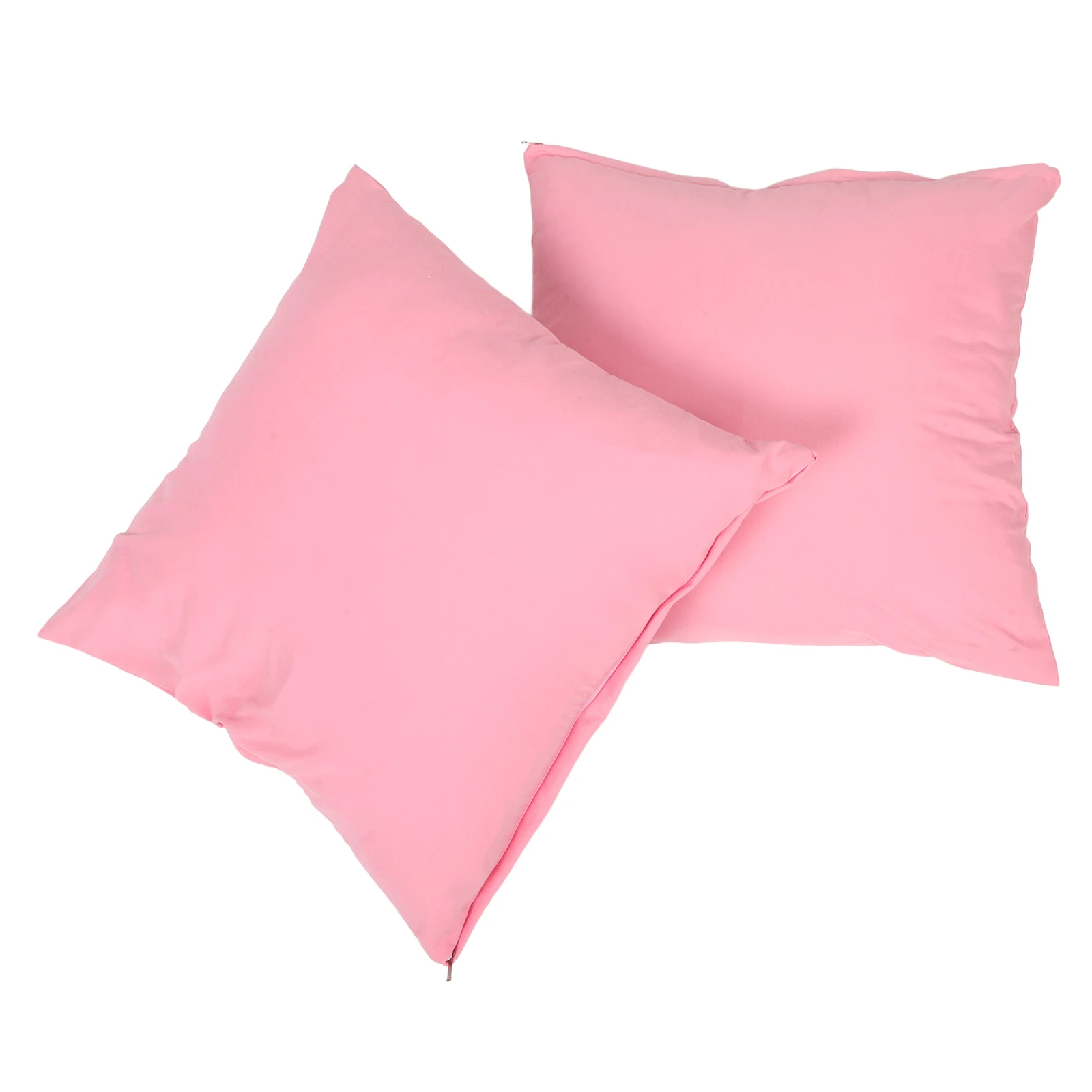 2pcs Solid Color Modern Minimalist Bedroom Bed Pillows Covers Car Sofa Decor Decorative Pillow Pink Cases Without Insert