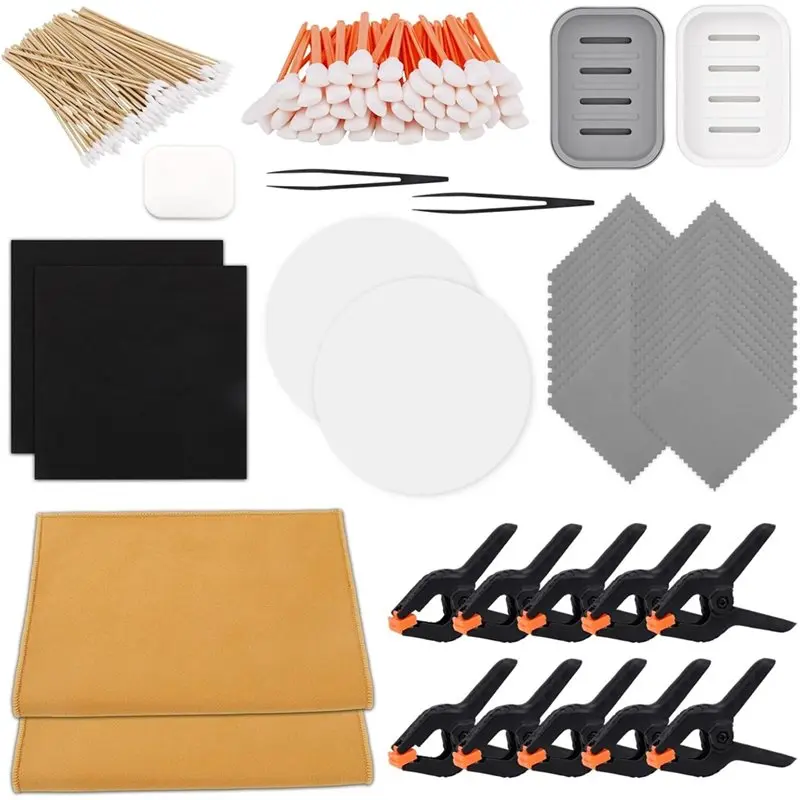 A25P TCG For Collector Gift Card Cleaning Kit 210Pcs Grading Care Flattening Repairing Tool Cleaner Tool Accessories