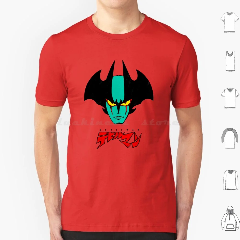 002b Devilman Head nueva camiseta hombres mujeres niños 6xl Devilman Devil Man Go Nagai Japón Anime Manga 1980 70s 80s Vintage Teoi 1972