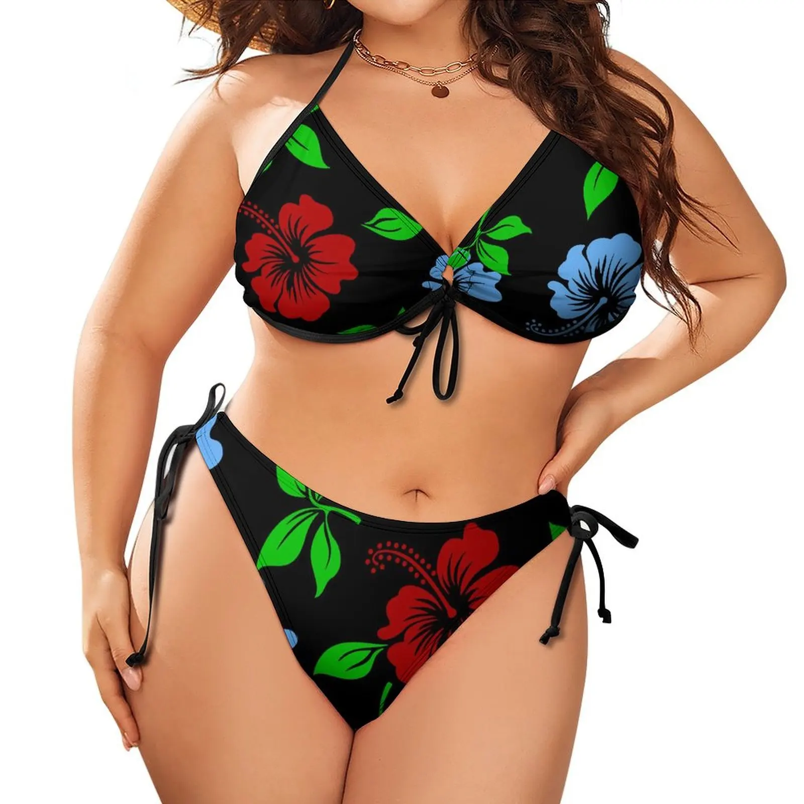 Hawajski kurort Bikini tradycyjne polinezyjskie z nadrukiem w stylu Tribal na zamówienie Plus Size damskie koronki seksowne Bikini lato nowe