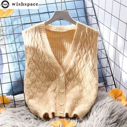 Knitted Vest Women's Loose Autumn and Winter New Korean Version Versatile Women's Stylish Outerwear Sweater