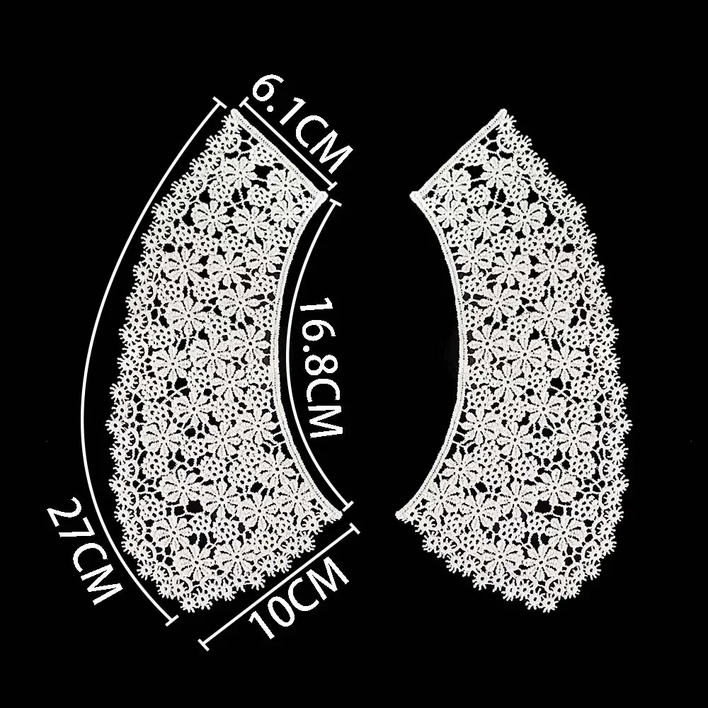 Wholesale sales 1-10 piece black and white embroidered hollowed out Shredded milk sewn lace DIY decorative clothing accessories