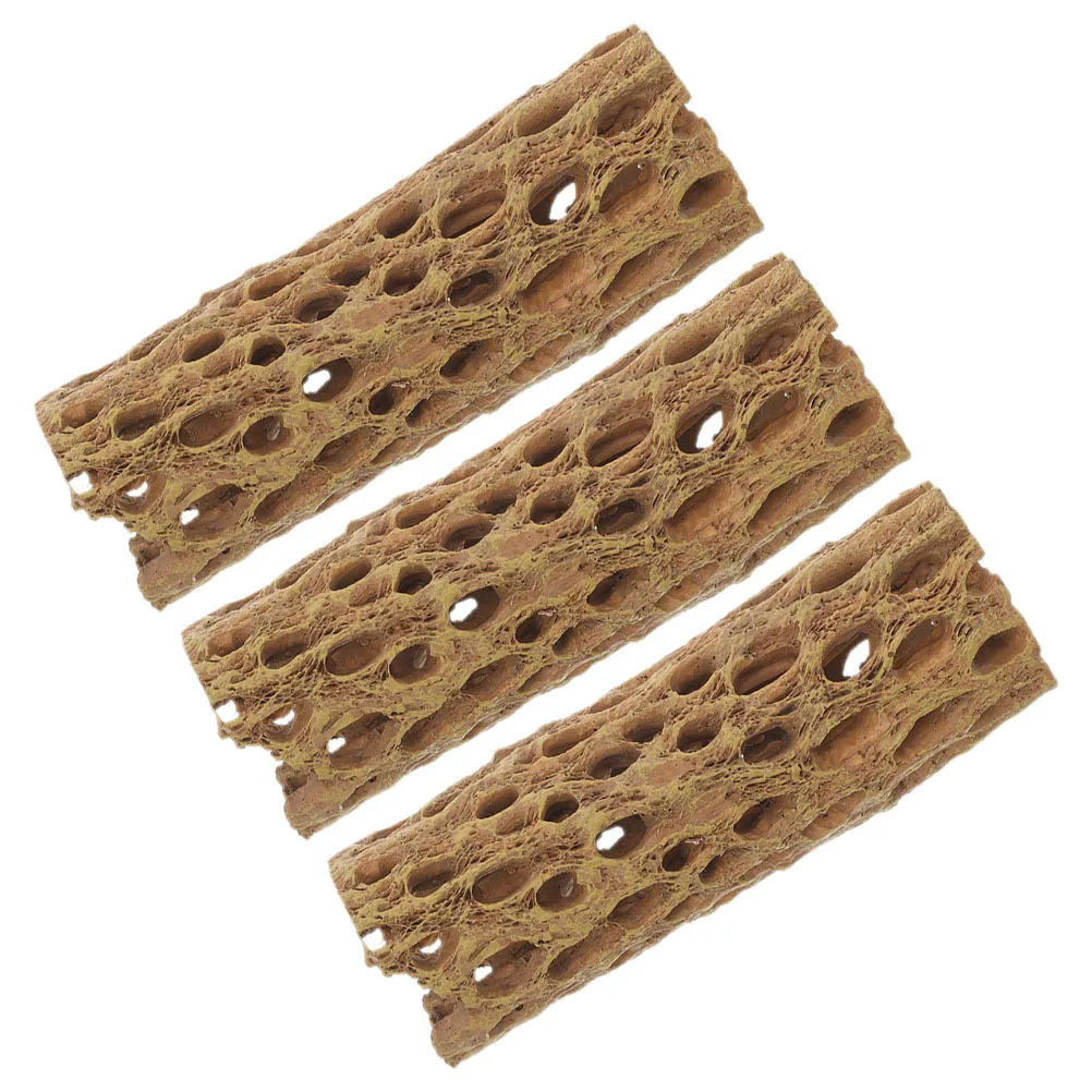 

3pcs Shrimp Cave For Aquarium Realistic Wood Design Fish Tank Shelter Decor Lightweight Resin Aquarium Accessories Breeding