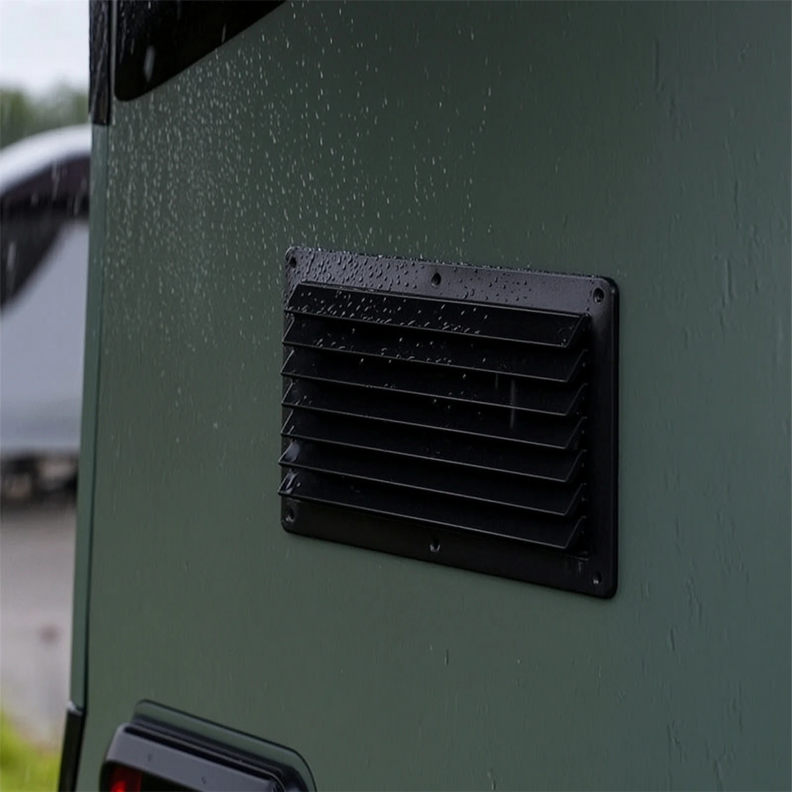 RV Vent Cover with Screws Weather-Resistant Louvered Exhaust Grille Louvered Vent Cover Sturdy Low-Profile