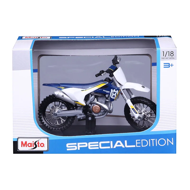 Maisto 1:18 escala husqvarna fc 450 réplicas da motocicleta com detalhes autênticos motocicleta modelo coleção presente brinquedo